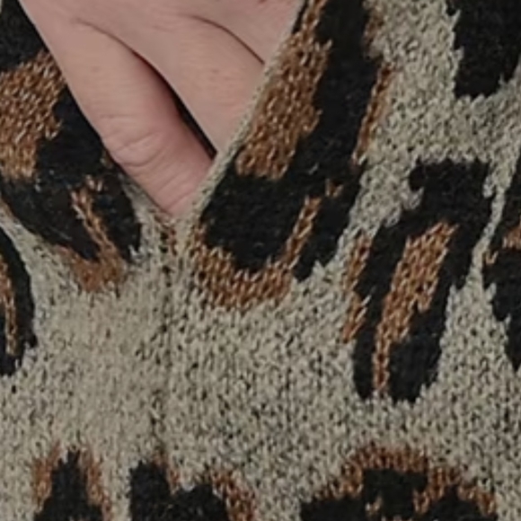 Tamsy The Randee Brown Cheetah Printed Cardigan - Small , Open Front Cardigan - Picture 2 of 2